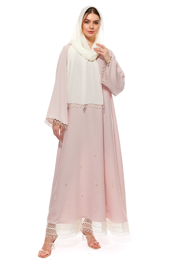 Light Pastel Pink Jalabiya – ELM J 456 – Product view 1