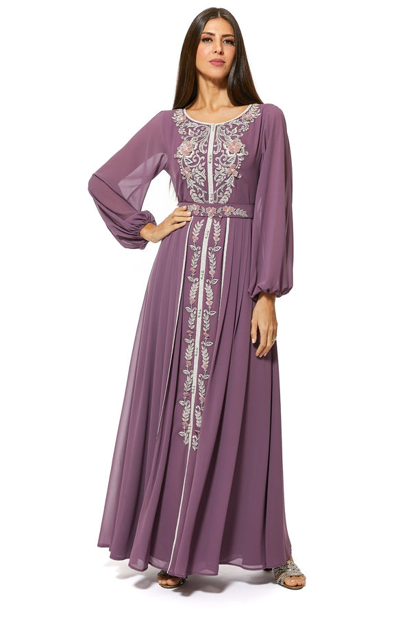 Purple Moroccan Kaftan – ELM M 502 – Product view 1
