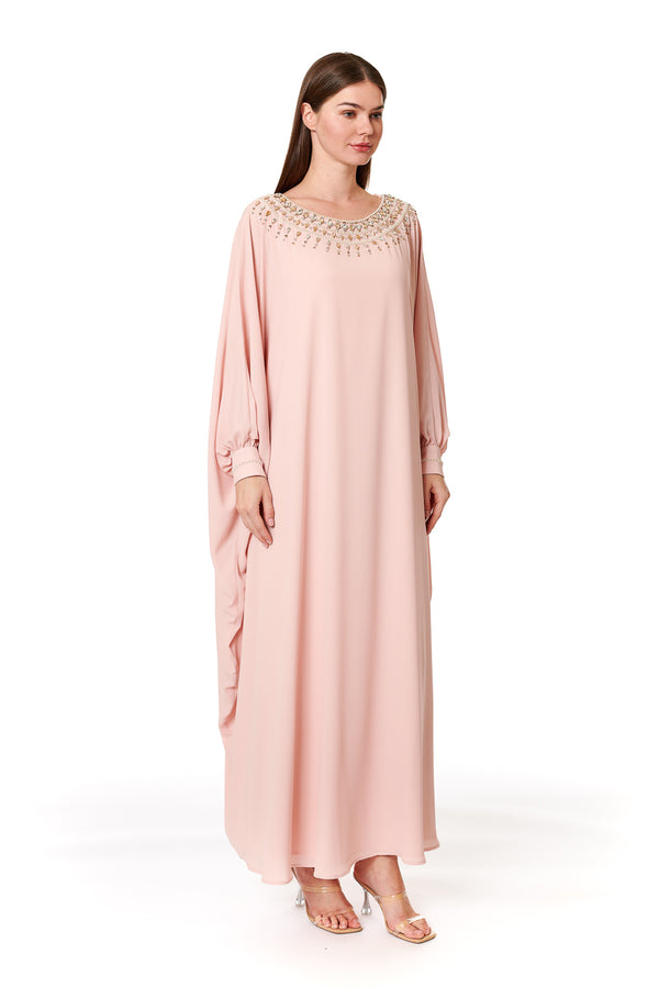 Light Pastel Peach Jalabiya – ELM J 520 – Product view 1