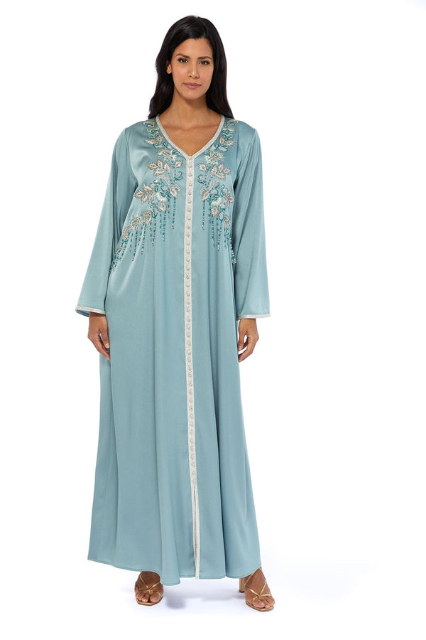 Green Moroccan Kaftan – ELM M 568 – Product view 1
