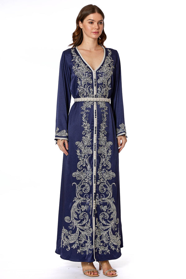 Royal Blue Moroccan Kaftan – ELM M 578 – Product view 1