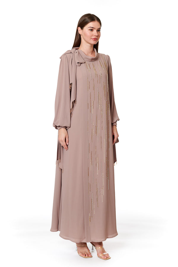 Dark Beige Jalabiya – ELM J 527 – Product view 1
