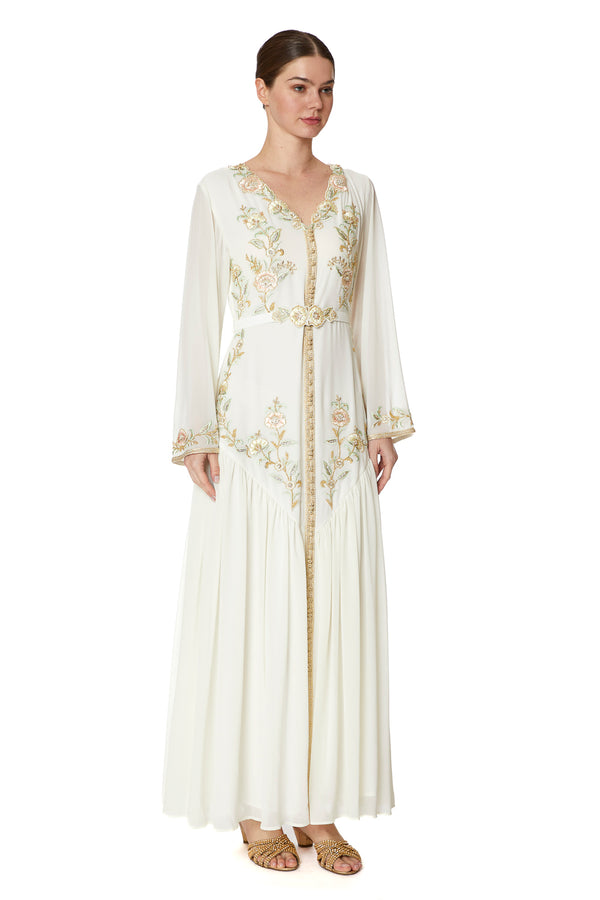 Cream Moroccan Kaftan – ELM M 598 – Product view 1