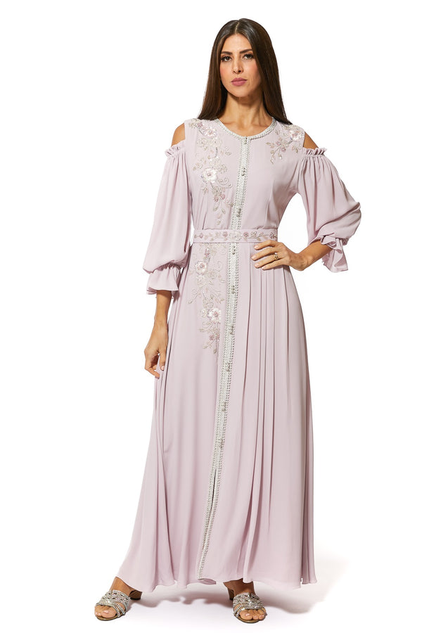 Light Pastel Purple Moroccan Kaftan – ELM M 500 – Product view 1