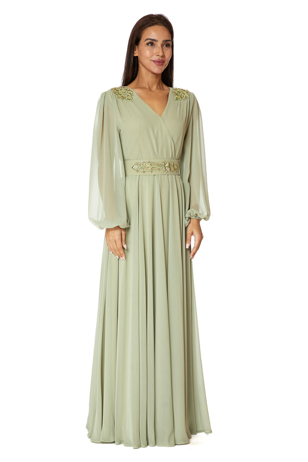 Light Green Women's Dress – ELM D 354 – Product view 1
