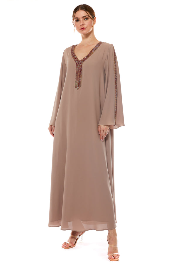 Beige Jalabiya – ELM J 434 – Product view 1