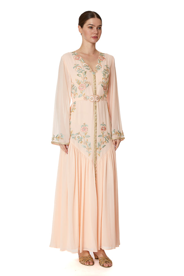 Peach Moroccan Kaftan – ELM M 598 – Product view 1