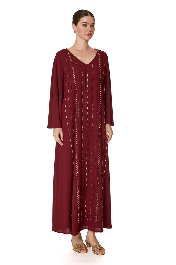 Maroon Jalabiya – ELM J 515 – Product view 1
