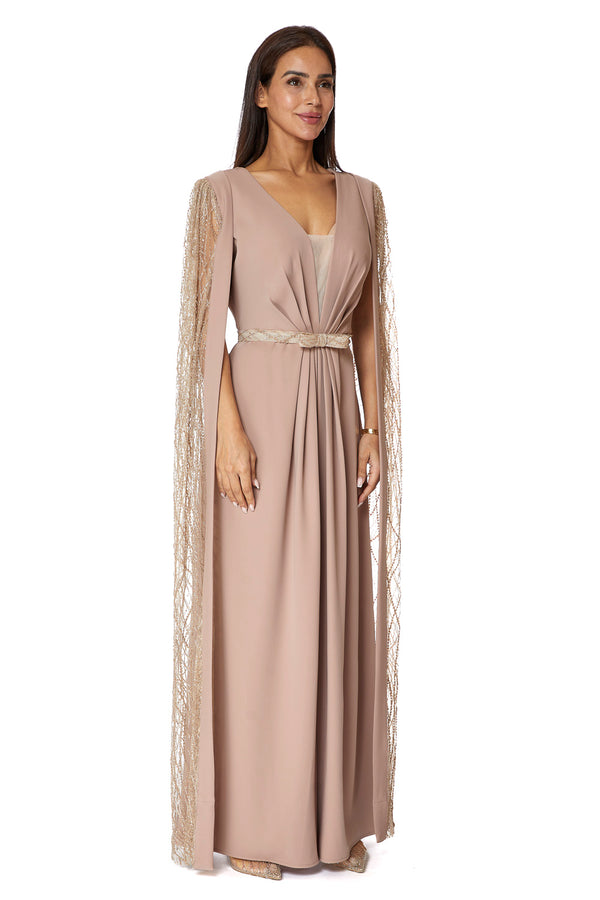 Beige Women's Dress – ELM D 348 – Product view 1