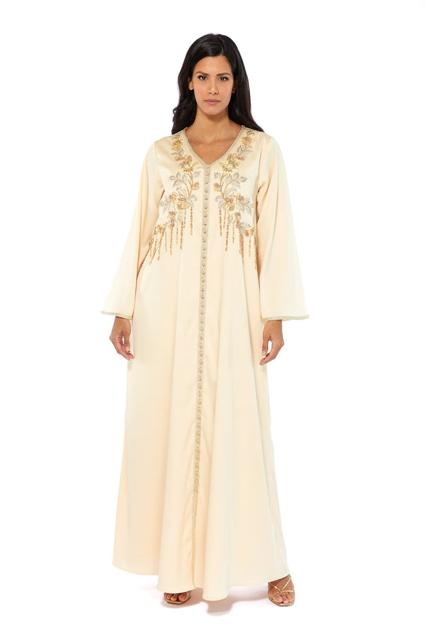 Cream Moroccan Kaftan – ELM M 568 – Product view 1