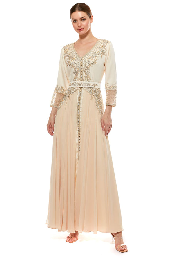 Cream Moroccan Kaftan – ELM M 532 – Product view 1
