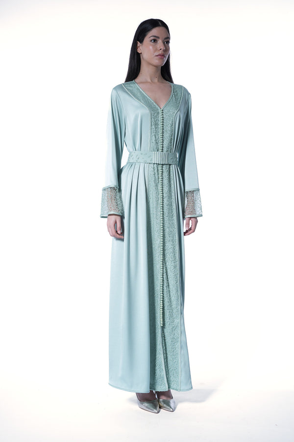 Green Moroccan Kaftan – ELM M 619 – Product view 1