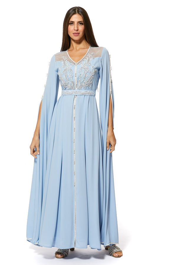 Blue Moroccan Kaftan – ELM M 496 – Product view 1