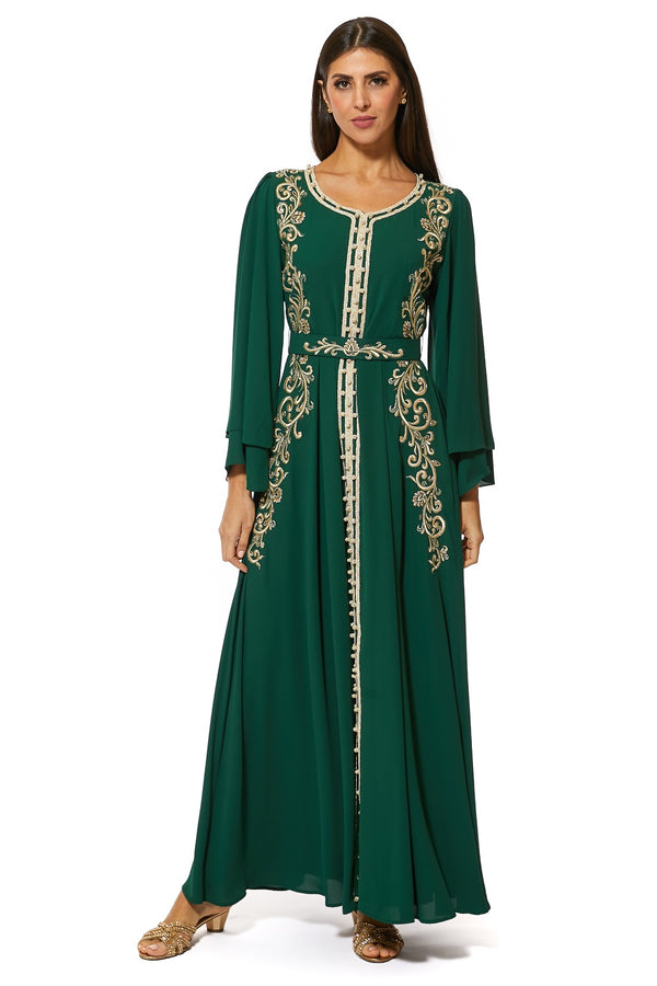 Emerald Green Moroccan Kaftan – ELM M 501 – Product view 1