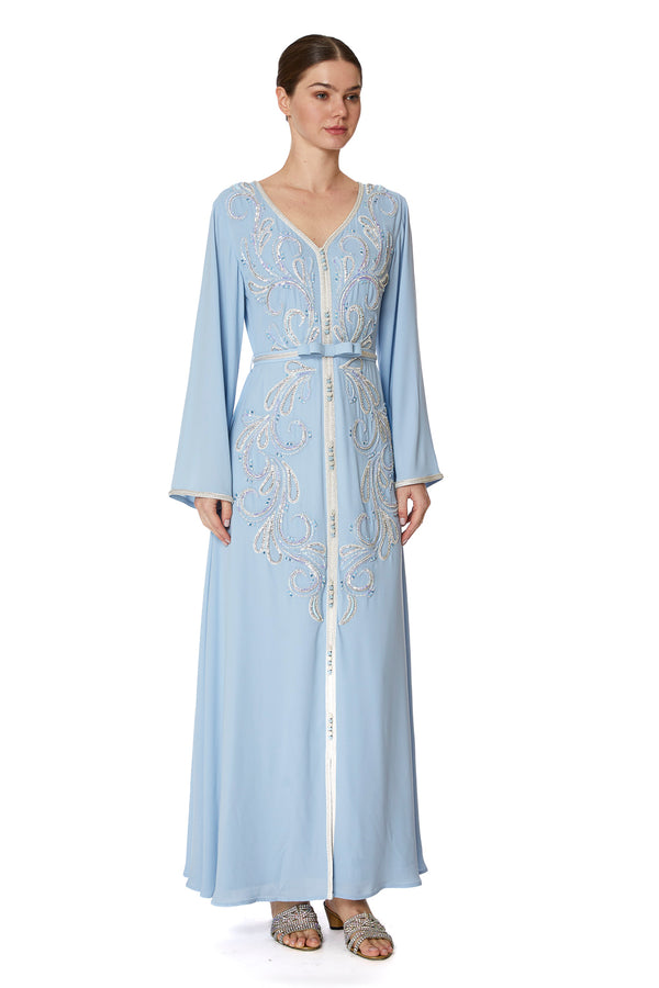 Blue Moroccan Kaftan – ELM M 597 – Product view 1