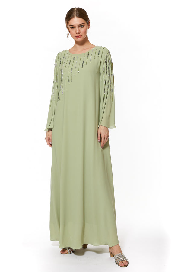Olive Green Jalabiya – ELM J 427 – Product view 1