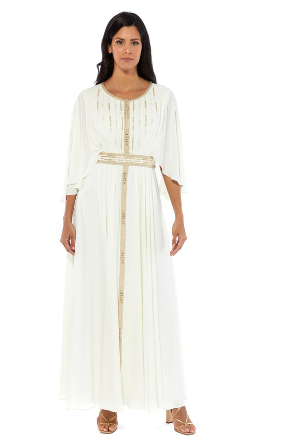 White Moroccan Kaftan – ELM M 563 – Product view 1
