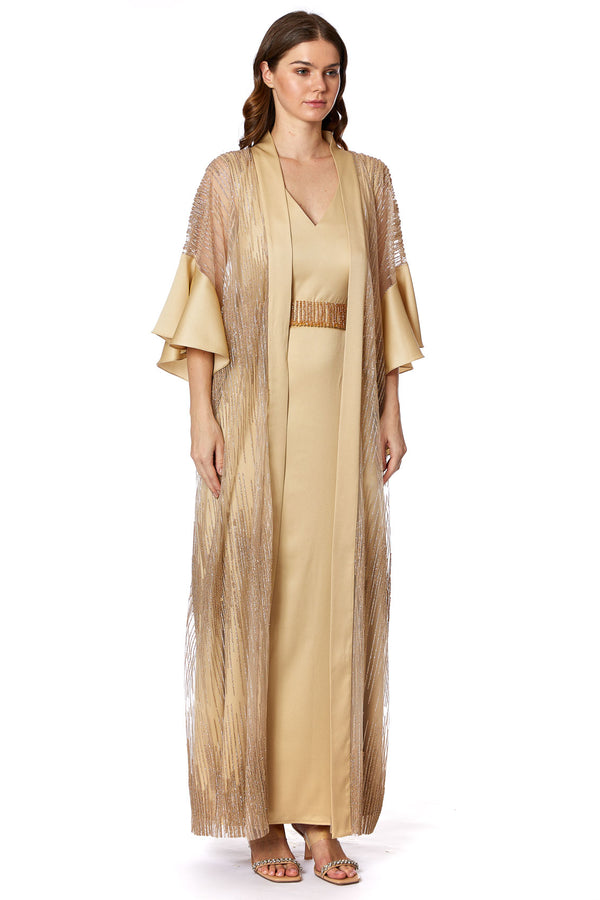 Beige Women's Dress – ELM D 337 – Product view 1