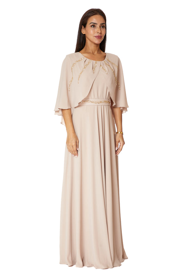 Beige Women's Dress – ELM D 361 – Product view 1