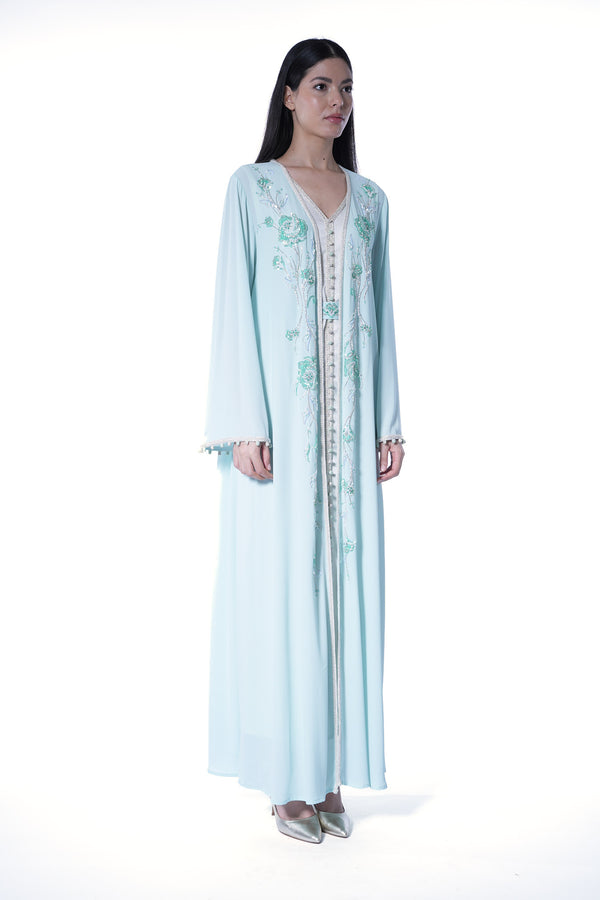 Tiffany, White Moroccan Kaftan – ELM M 614 – Product view 1