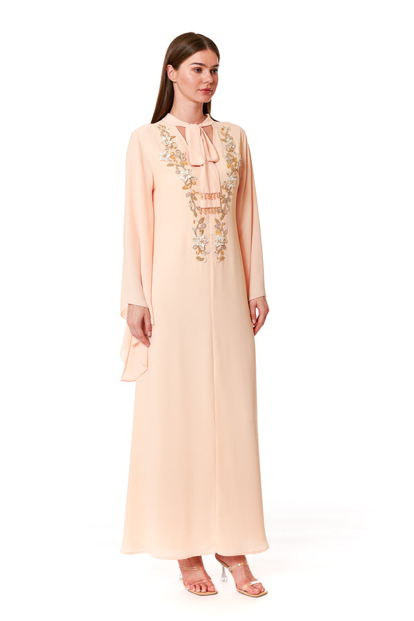 Light Pastel Peach Jalabiya – ELM J 540 – Product view 1