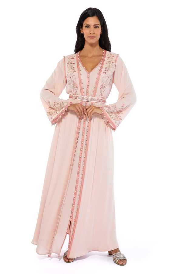 Peach Moroccan Kaftan – ELM M 566 – Product view 1