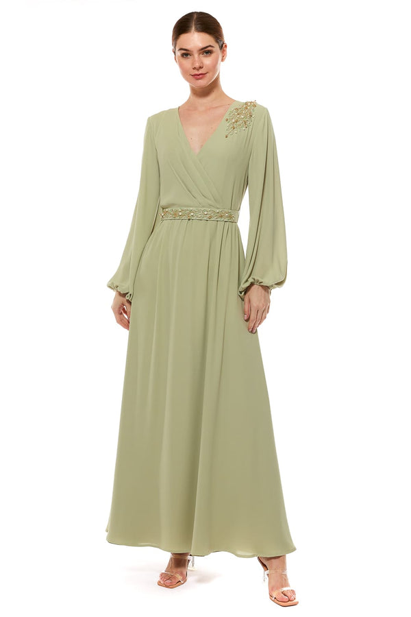 Olive Green Women's Dress – ELM D 230 – Product view 1