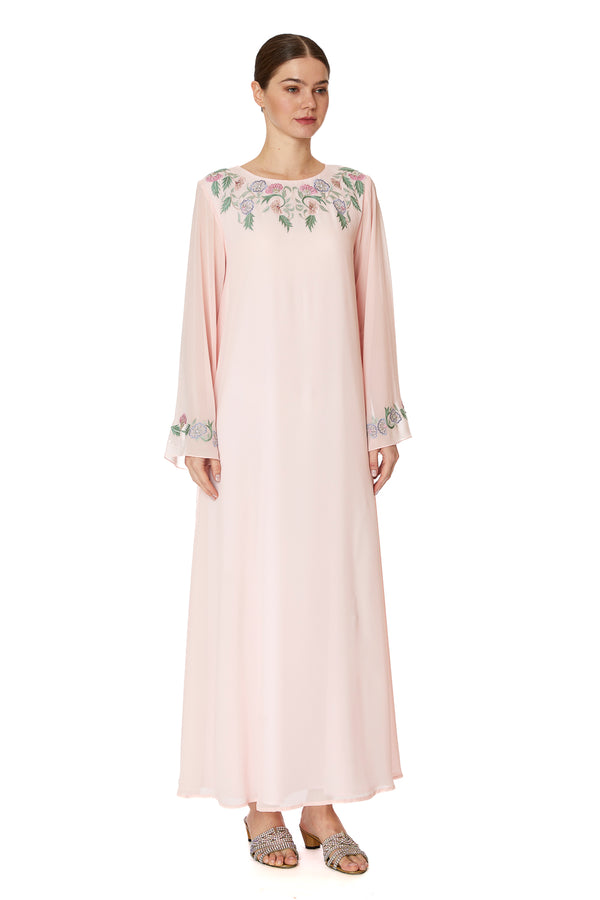 Light Pastel Pink Jalabiya – ELM J 498 – Product view 1