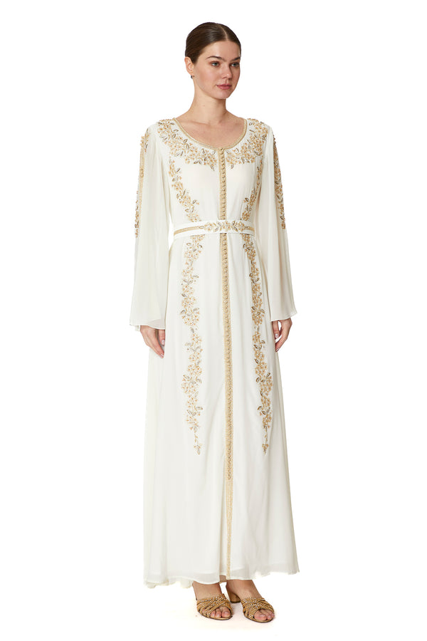 Cream Moroccan Kaftan – ELM M 599 – Product view 1