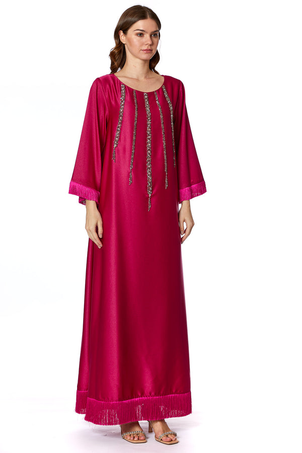 Dark Fushia Jalabiya – ELM J 484 – Product view 1