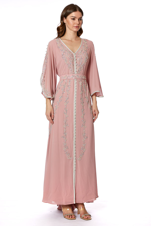 Dark Pink Moroccan Kaftan – ELM M 592 – Product view 1