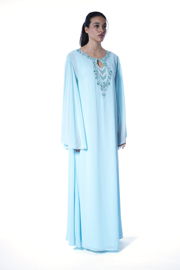 Light Pastel Blue Jalabiya – ELM J 553 – Product view 1