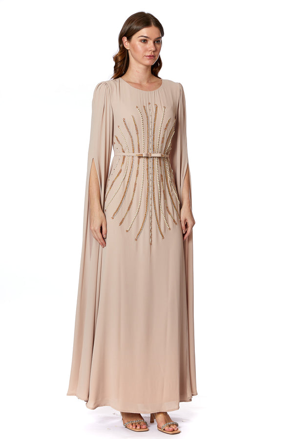 Beige Women's Dress – ELM D 342 – Product view 1