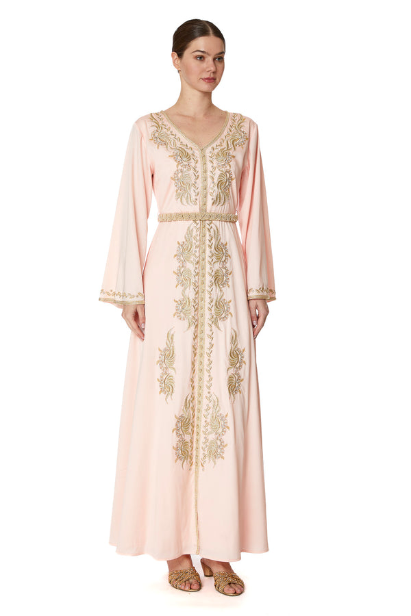 Peach Moroccan Kaftan – ELM M 600 – Product view 1