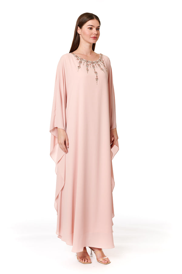 Light Pastel Peach Jalabiya – ELM J 521 – Product view 1