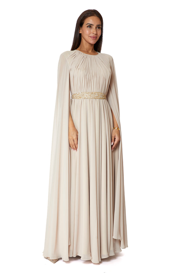 Beige Women's Dress – ELM D 363 – Product view 1