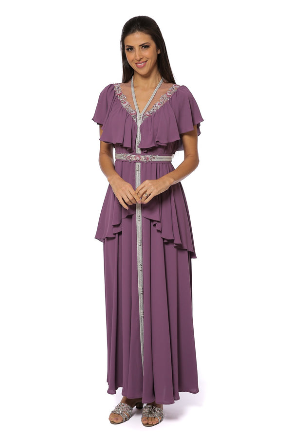 Purple Moroccan Kaftan – ELM M 485 – Product view 1