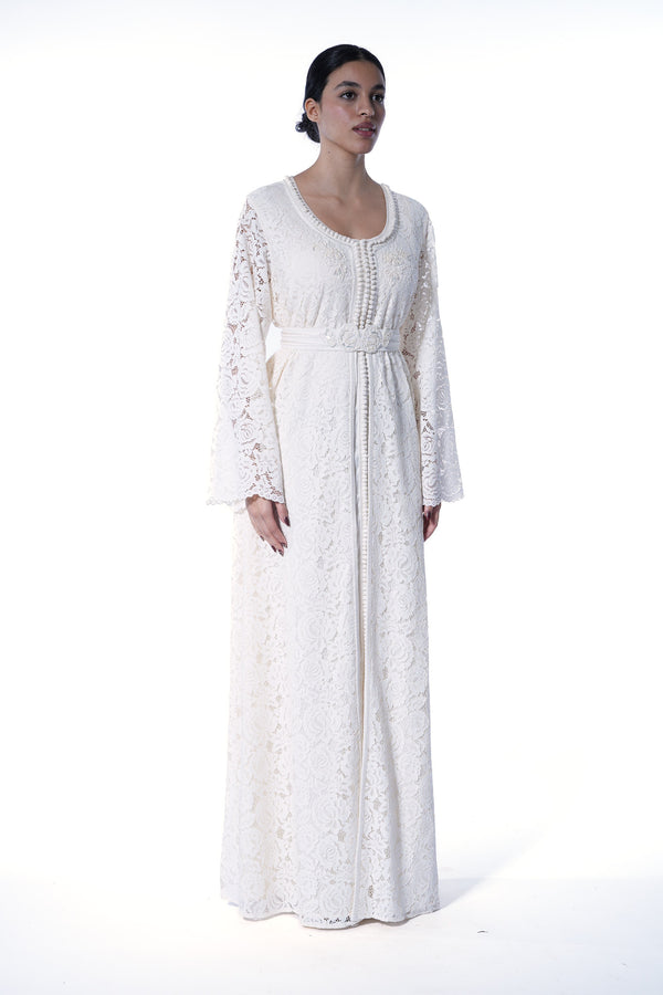 Off White Moroccan Kaftan – ELM M 622
