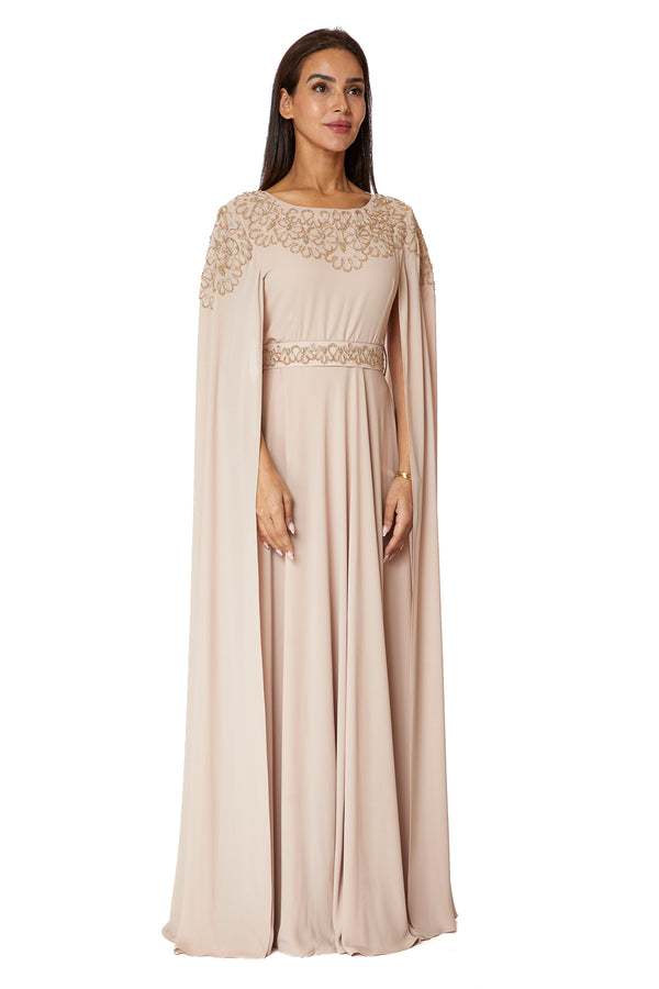 Beige Women's Dress – ELM D 357 – Product view 1