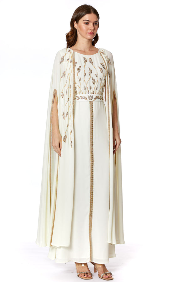 Cream Moroccan Kaftan – ELM M 587 – Product view 1