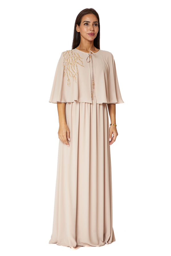 Beige Women's Dress – ELM D 362 – Product view 1