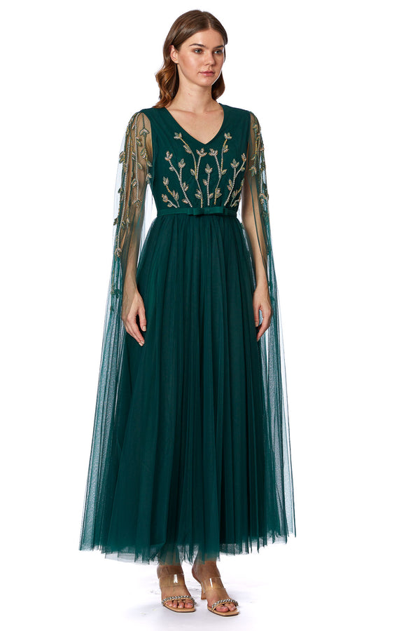 Dark Green Women's Dress – ELM D 340 – Product view 1