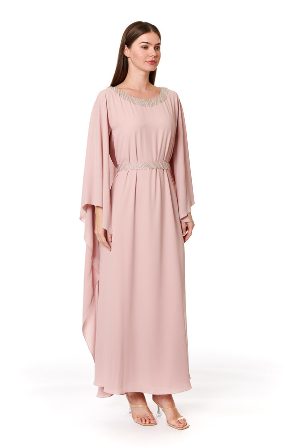 Light Pastel Peach Jalabiya – ELM J 525 – Product view 1
