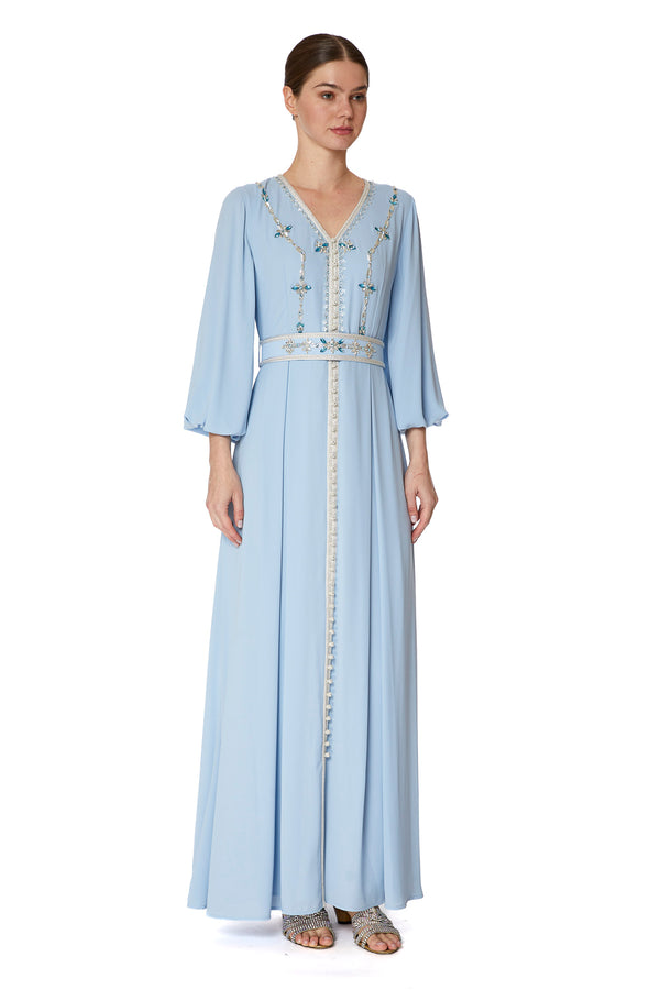 Blue Moroccan Kaftan – ELM M 603 – Product view 1