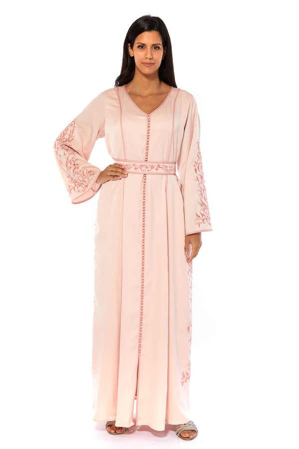 Peach Moroccan Kaftan – ELM M 572 – Product view 1