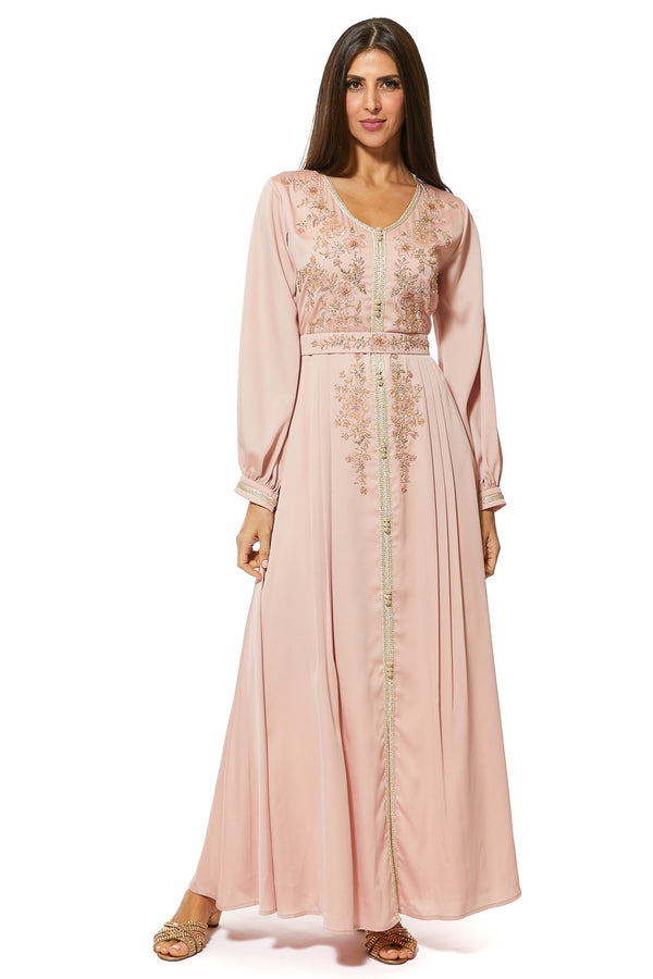 Peach Moroccan Kaftan – ELM M 495 – Product view 1