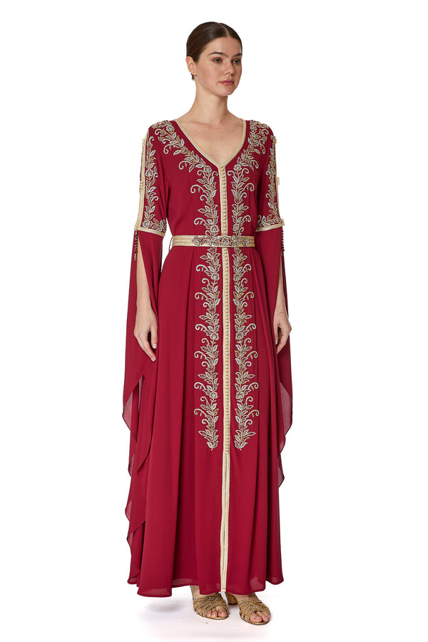 Red Moroccan Kaftan – ELM M 608 – Product view 1