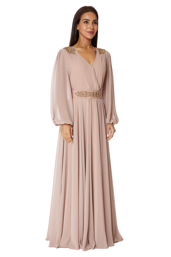 Beige Women's Dress – ELM D 354 – Product view 1