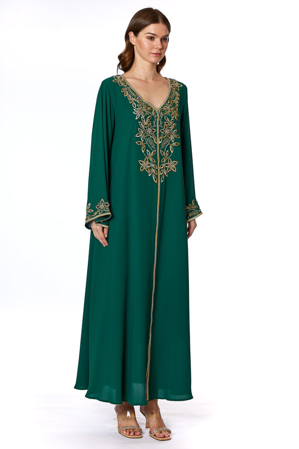 Emerald Green Jalabiya – ELM J 483 – Product view 1