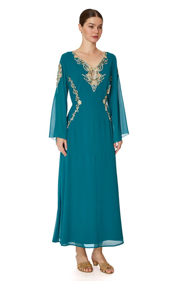 Dark Green Jalabiya – ELM J 501 – Product view 1